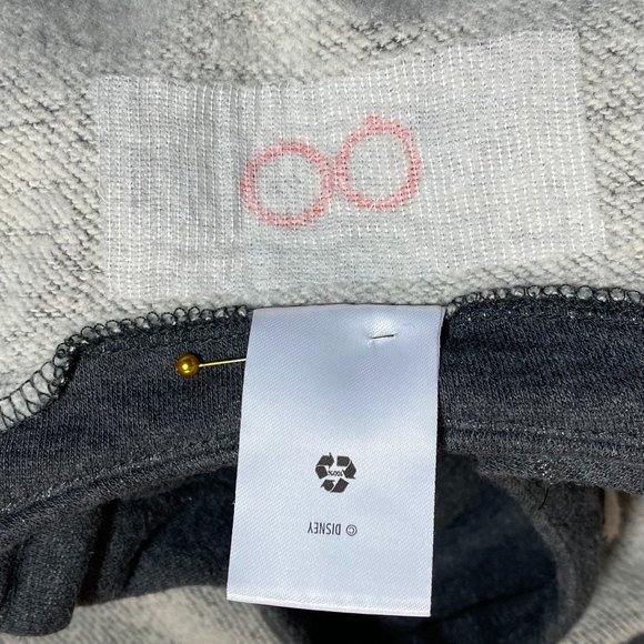 Disney Edna Mode Embroidered Faux Leather Sleeve Pullover Sweater Size XS Gray - Picture 8 of 12